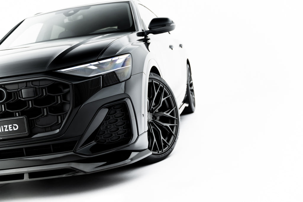 Maxton Design Prepreg Carbon Fiber Street+ Spoilerlippe Front Ansatz passend für Audi SQ8 / Q8 S-Line Mk1 Facelift