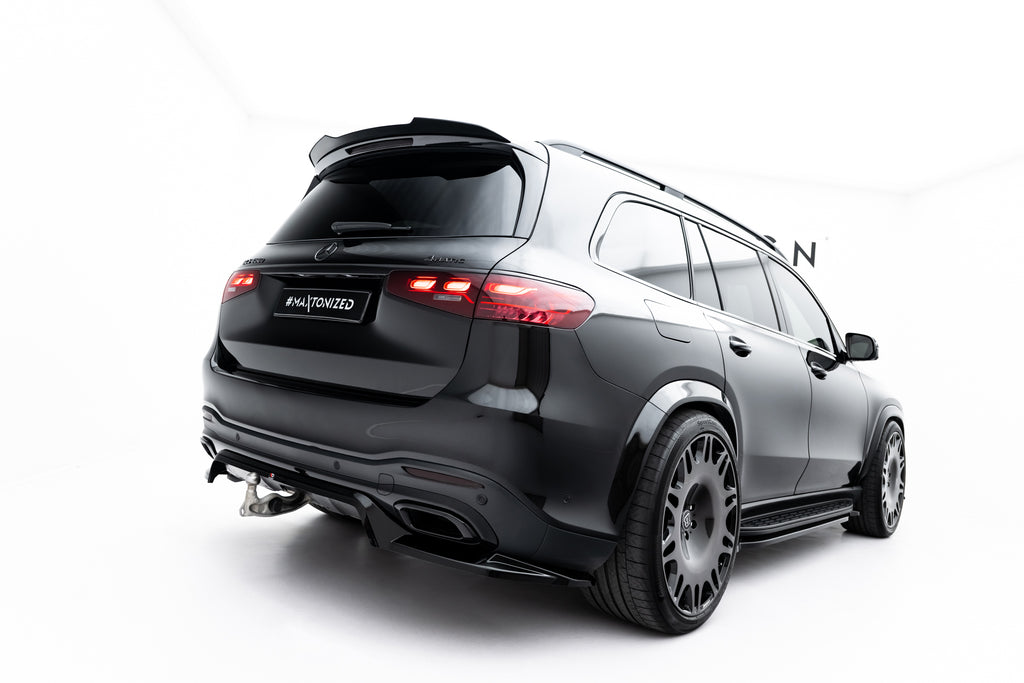Maxton Design Street+ Mittlerer Diffusor RACE V.2 passend für Mercedes-Benz GLS AMG-Line X167 schwarz Hochglanz
