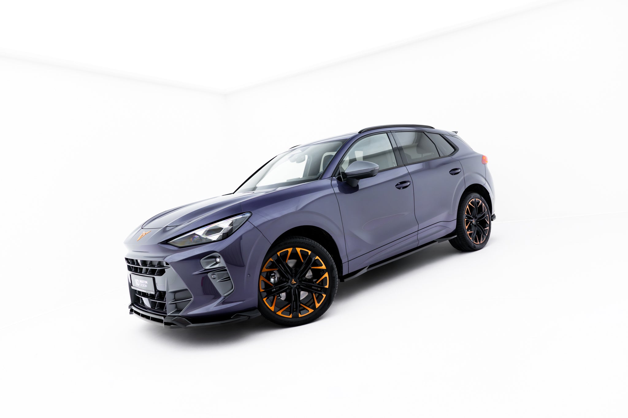 Maxton Design Street+ Spoilerlippe Front Ansatz V.2 passend für Cupra Terramar Mk1 schwarz Hochglanz