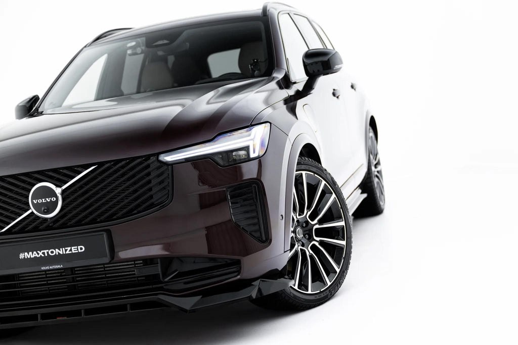 Maxton Design Street+ Spoilerlippe Front Ansatz Passend für Volvo Xc90 Mk2 Facelift 2 Schwarz Hochglanz
