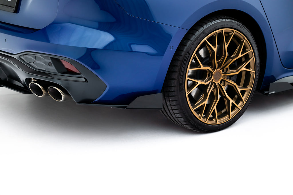 Maxton Design Street Pro Heck Ansatz Flaps Diffusor + Flaps passend für Audi S5 Limousine / Avant B10 schwarz Hochglanz