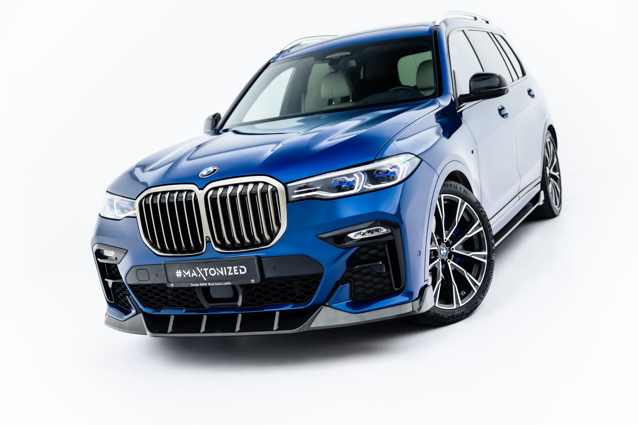 Maxton Design Prepreg Carbon Fiber Street+ Spoilerlippe Front Ansatz passend für BMW X7 M-Paket G07