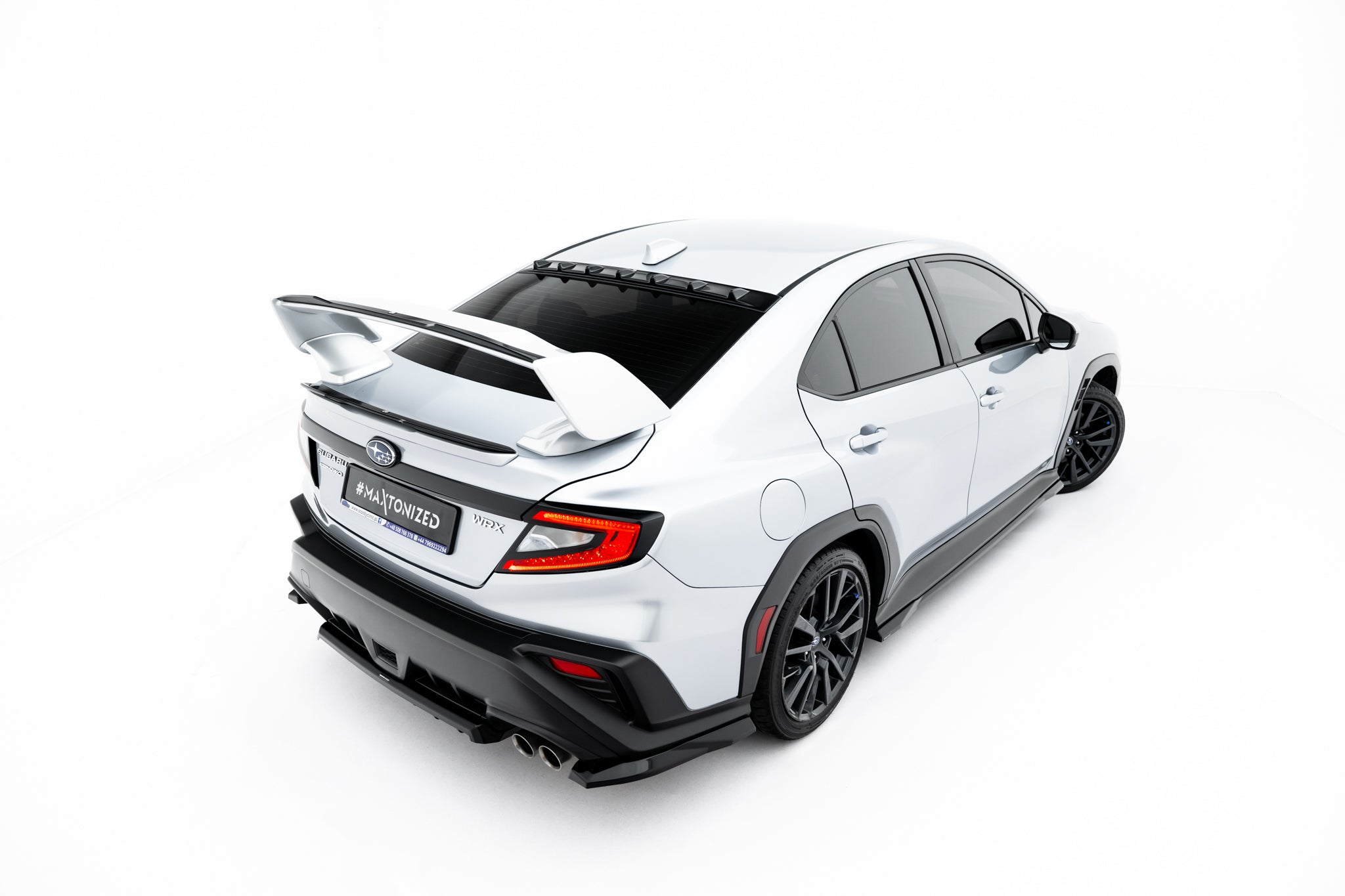 Maxton Design Heckscheiben Spoiler passend für Subaru WRX STI Mk2 schwarz Hochglanz