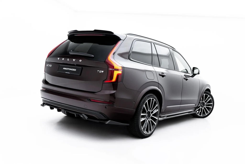 Maxton Design Street+ Mittlerer Diffusor Race Passend für Volvo Xc90 Mk2 Facelift 2 Schwarz Hochglanz