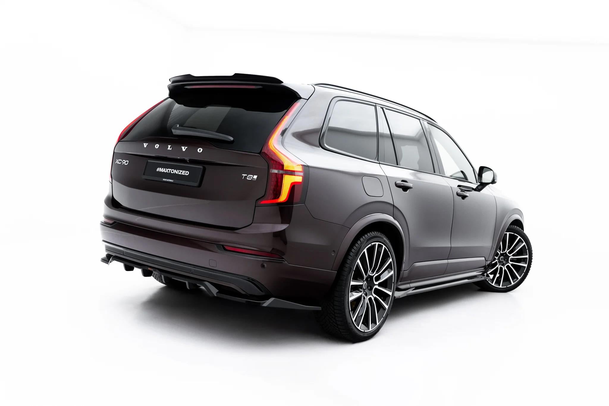 Maxton Design Street+ Mittlerer Diffusor Race Passend für Volvo Xc90 Mk2 Facelift 2 Schwarz Hochglanz