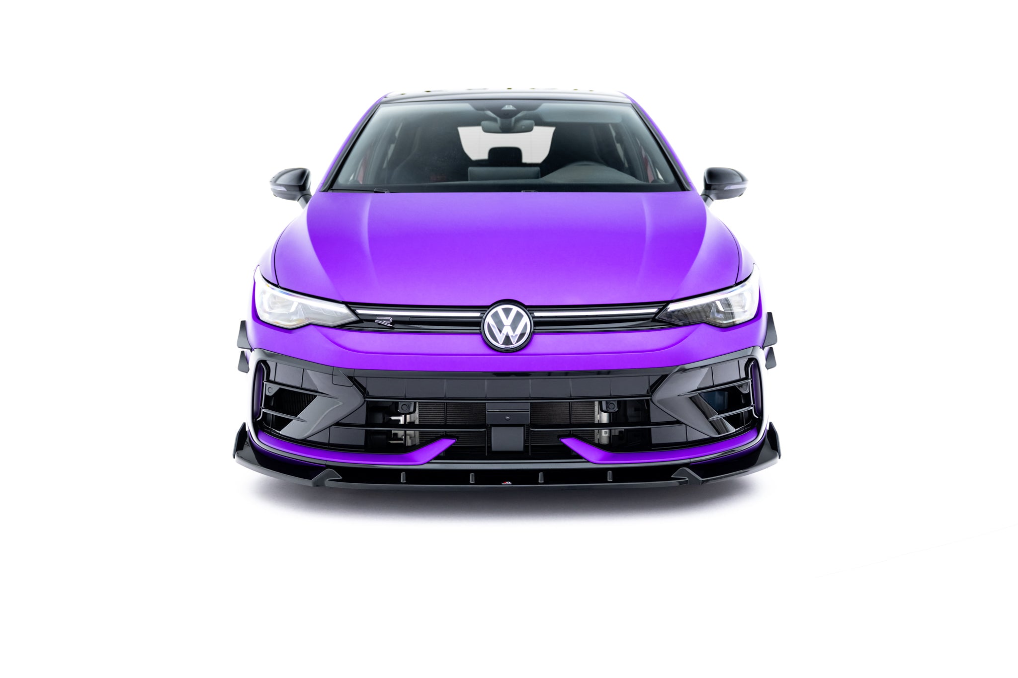 Maxton Design Street+ Spoilerlippe Front Ansatz V.3 + Flaps passend für VW Golf R Hatchback / Variant Mk8 Facelift