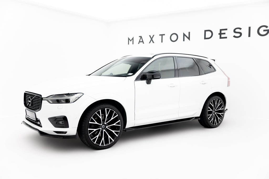 Maxton Design Street+ Seitenschweller Leisten passend für Volvo XC60 Mk2 R-Design schwarz Hochglanz