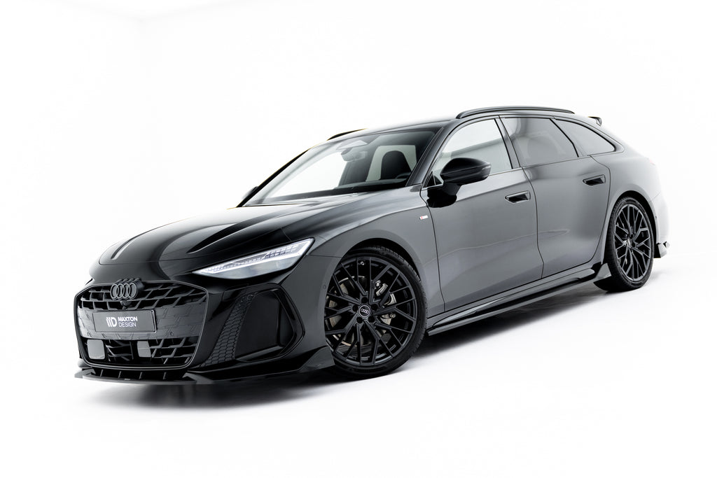 Maxton Design Street+ Seitenschweller Leisten V.2 passend für Audi A6 S-Line C9 schwarz Hochglanz