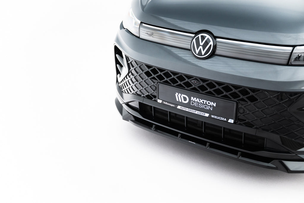 Maxton Design Street+ Spoilerlippe Front Ansatz V.1 passend für VW Tiguan R-Line Mk3 schwarz Hochglanz