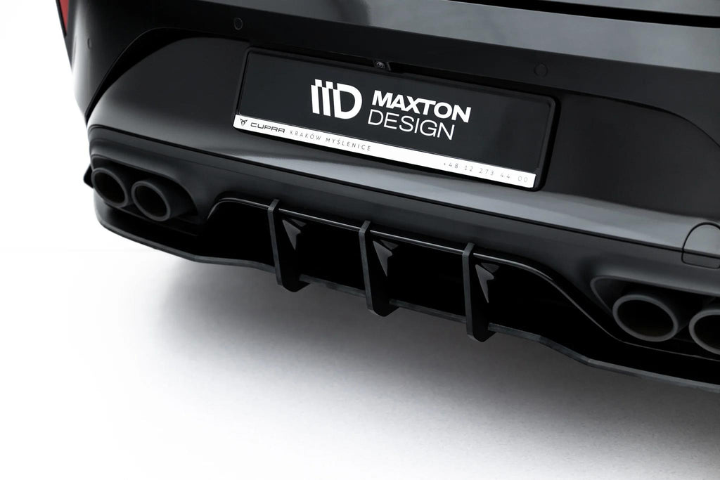 Maxton Design Heckschürze für Cupra Leon Mk1 Facelift [2024-] | Schwarz Hochglanz | ABS-Kunststoff