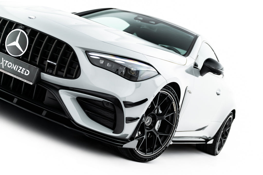 Maxton Design Street Pro Street+ Spoilerlippe Front Ansatz + Flaps passend für Mercedes-AMG CLE 53 Aero C236 schwarz Hochglanz