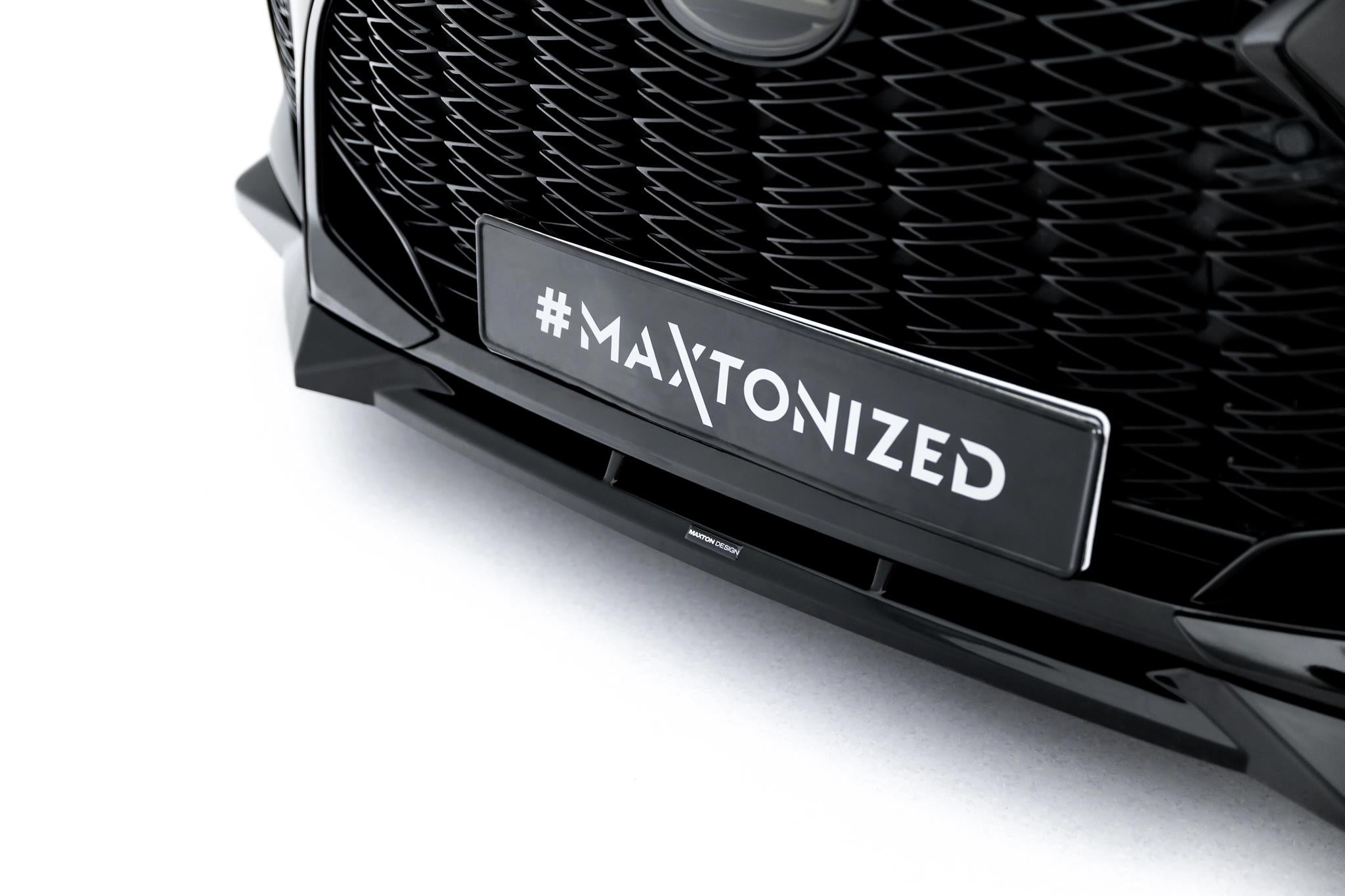 Maxton Design Street+ Spoilerlippe Front Ansatz V.2 passend für Lexus IS 500 Mk3 Facelift 2 (XE30) schwarz Hochglanz