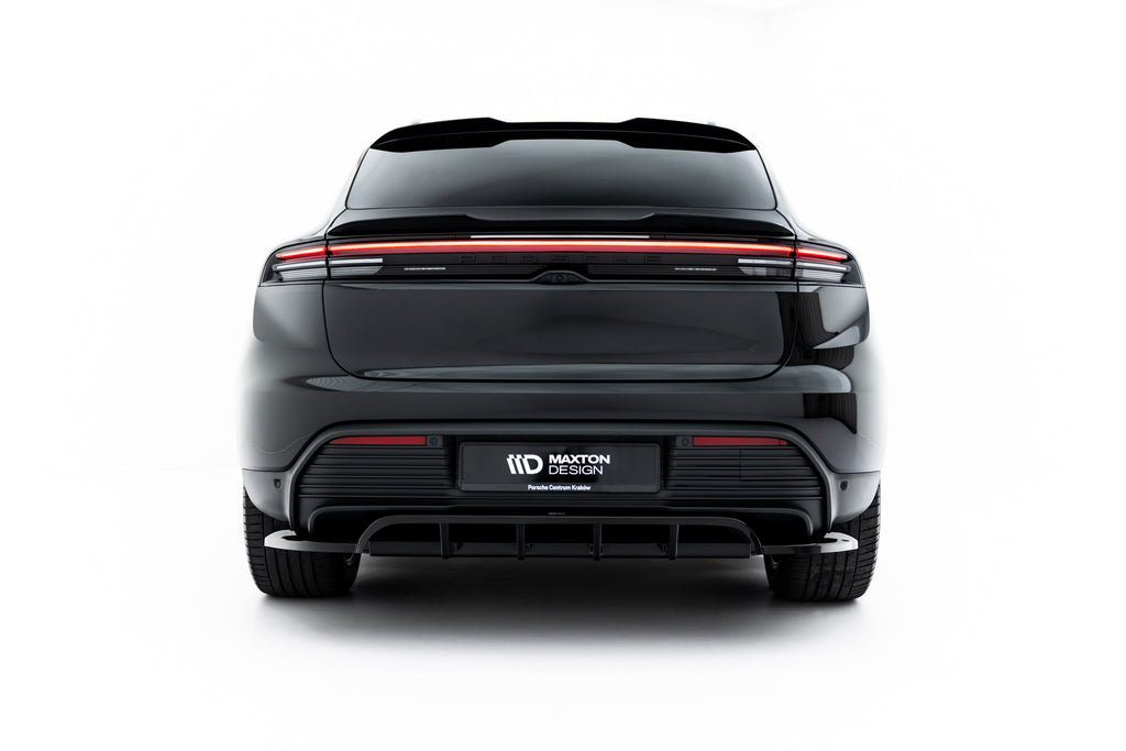 Maxton Design Street+ Mittlerer Diffusor RACE passend für Porsche Macan EV Mk1 schwarz Hochglanz