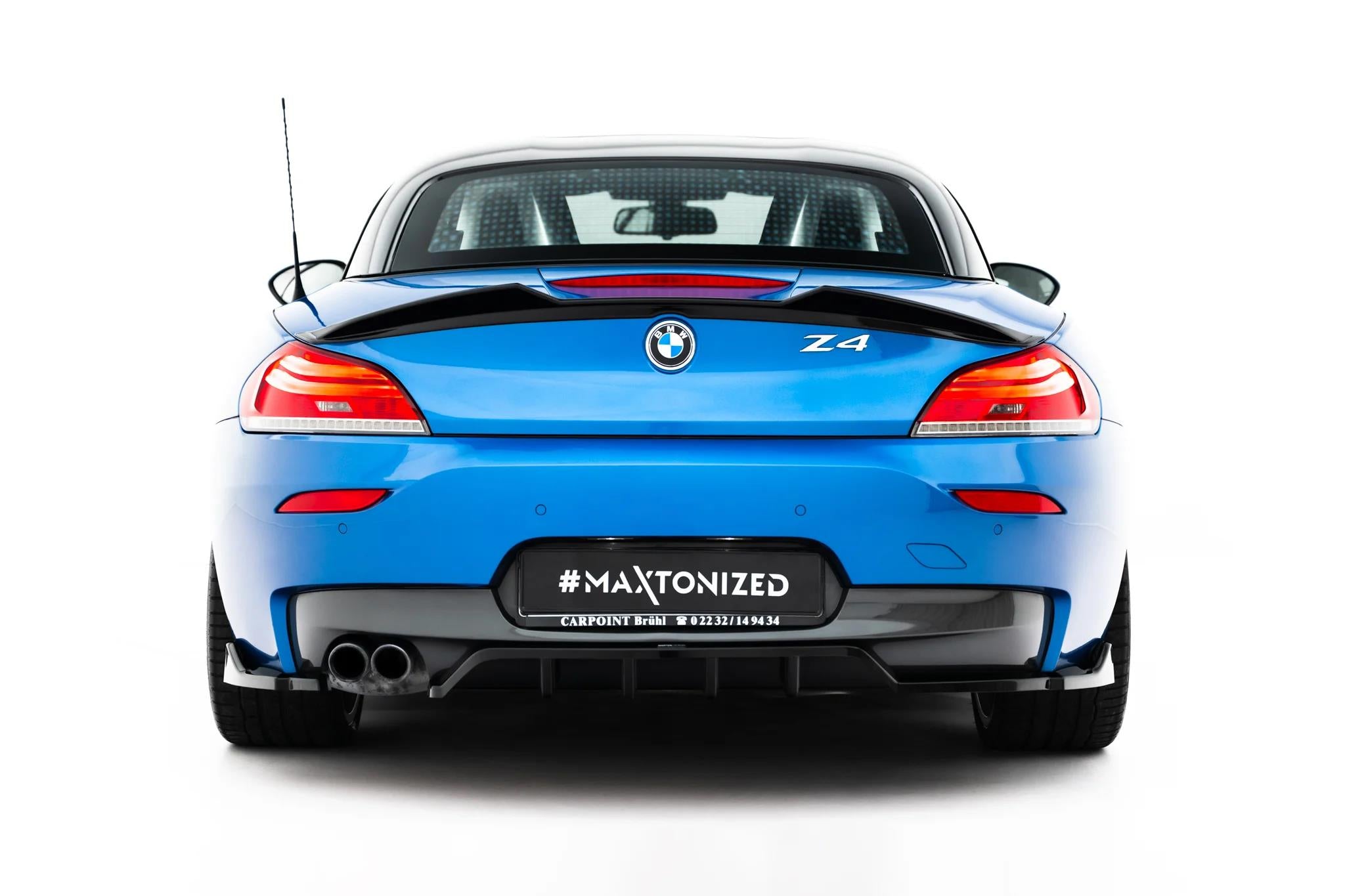 Maxton Design Street+ Mittlerer Diffusor Race V.2 Passend für Bmw Z4 M-Paket E89 Facelift Schwarz Hochglanz