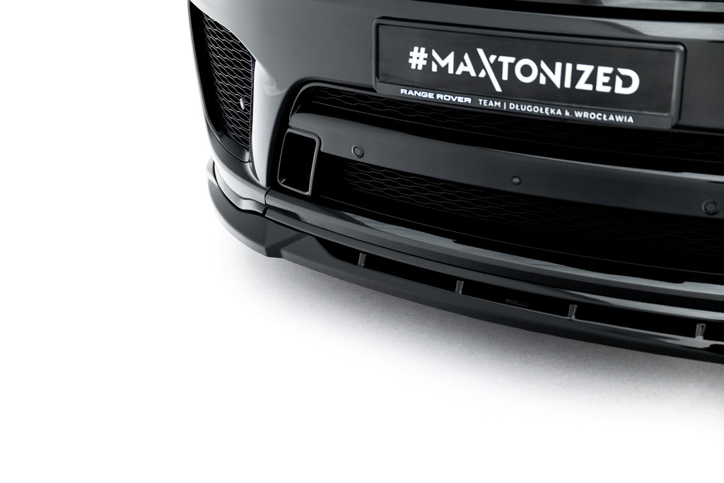 Maxton Design Street+ Spoilerlippe Front Ansatz passend für Land Rover Range Rover SVR Mk2 Facelift schwarz Hochglanz