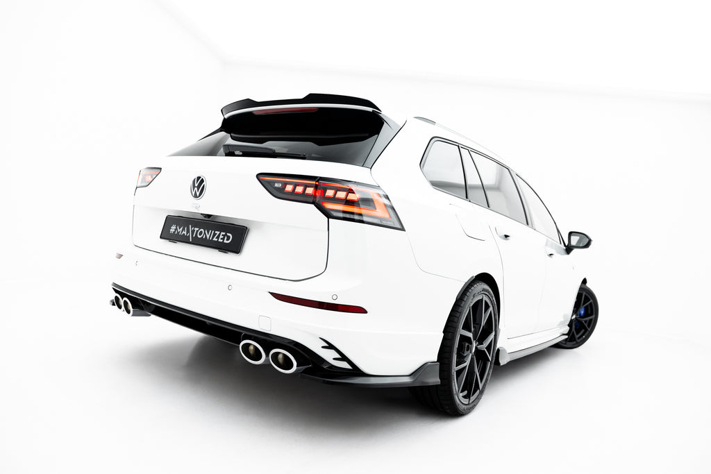 Maxton Design Heck Ansatz Flaps Diffusor V.1 passend für VW Golf R Variant Mk8 / Mk8 Facelift schwarz Hochglanz