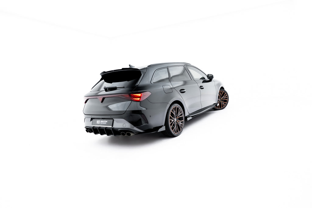 Maxton Design Hintere Seiten Flaps passend für Cupra Leon ST Mk1 Facelift schwarz Hochglanz