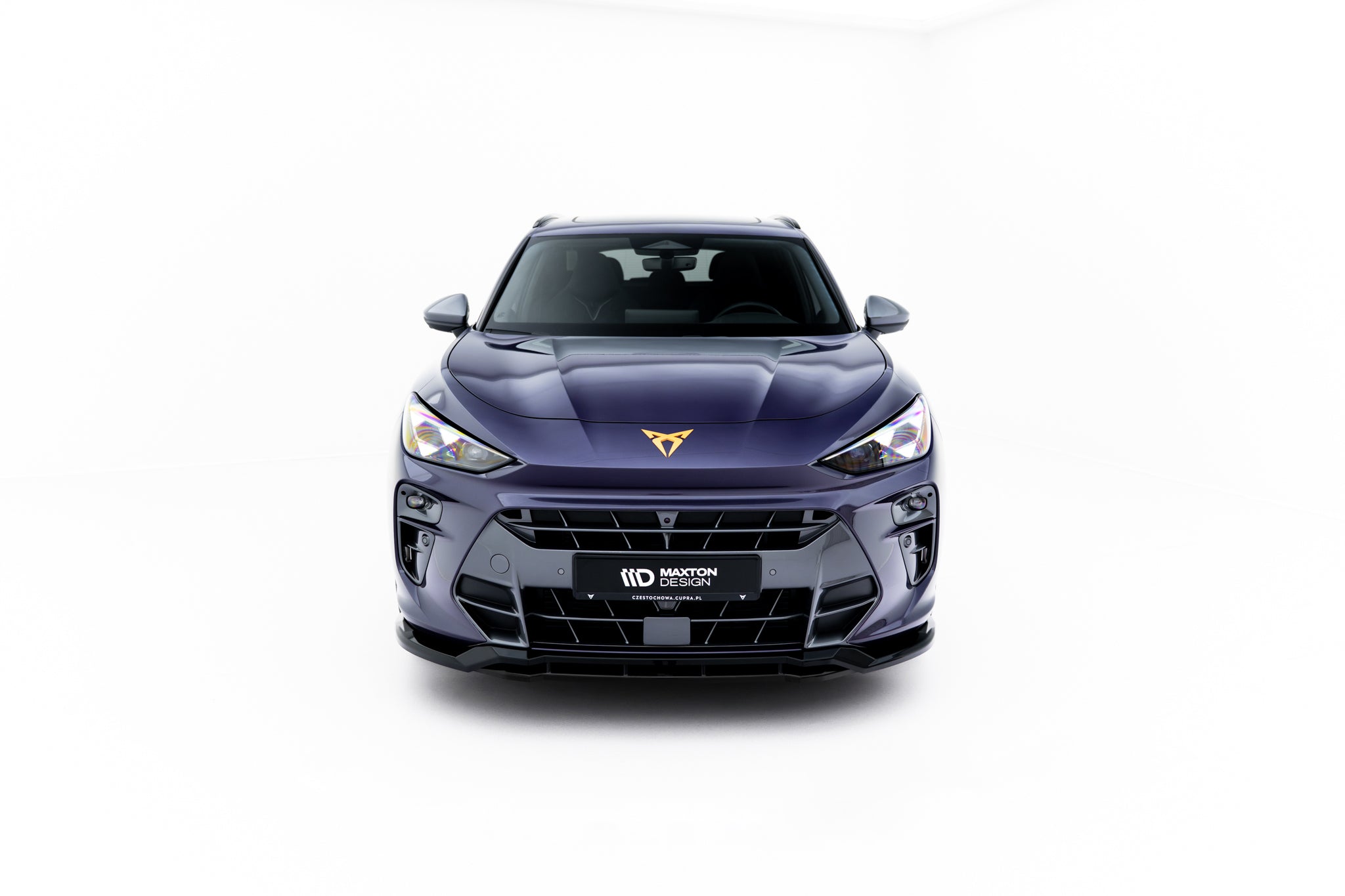 Maxton Design Street+ Spoilerlippe Front Ansatz V.2 passend für Cupra Terramar Mk1 schwarz Hochglanz
