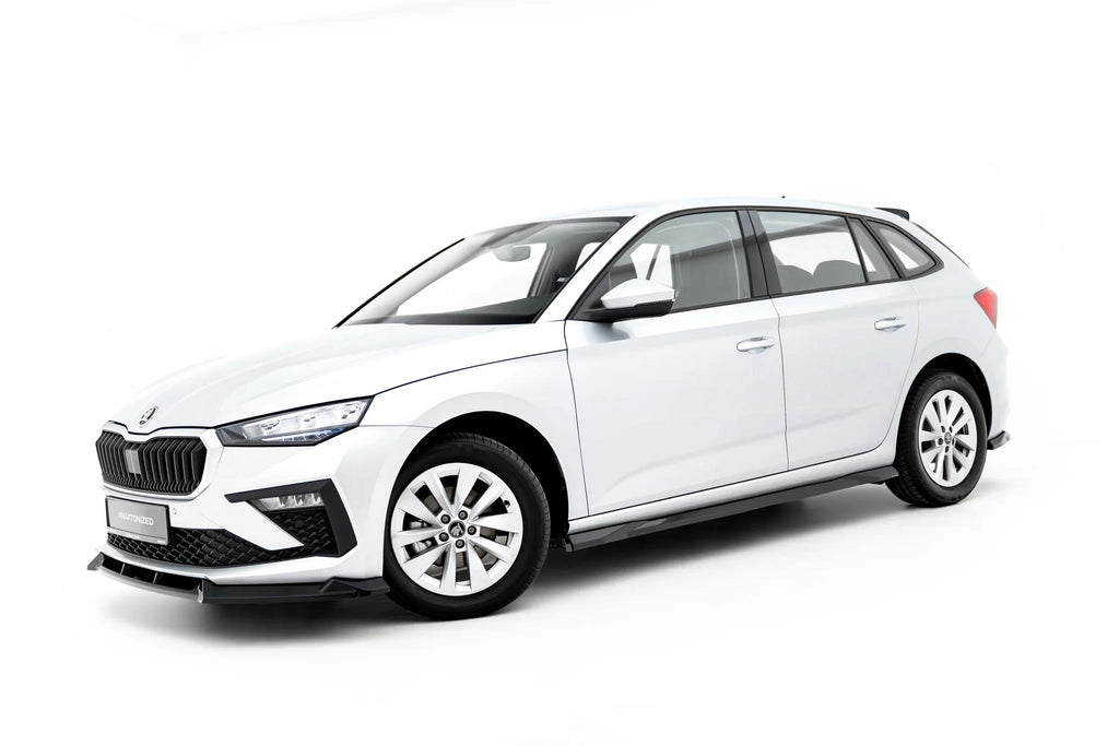 Maxton Design Street+ Seitenschweller Leisten Passend für Skoda Scala Mk1 Facelift Schwarz Hochglanz