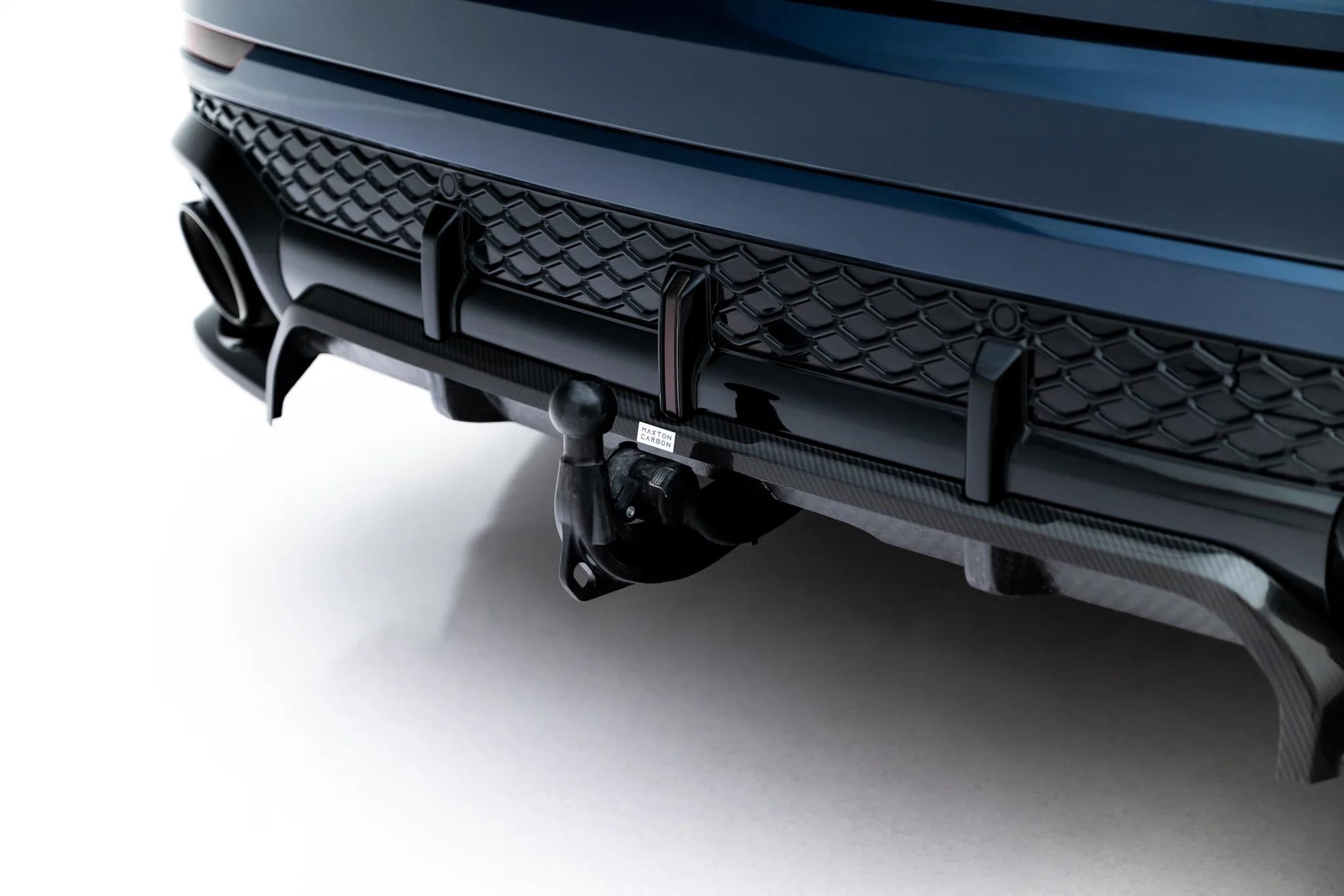 Maxton Design Prepreg Carbon Fiber Rear Splitter (mit einem vertikalem balken) Audi RSQ8 Mk1 Facelift für Audi Q8