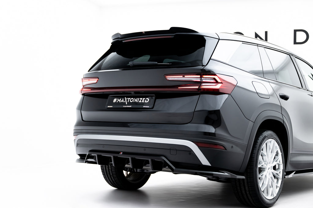 Maxton Design Spoiler CAP passend für Skoda Kodiaq RS Mk2 schwarz Hochglanz