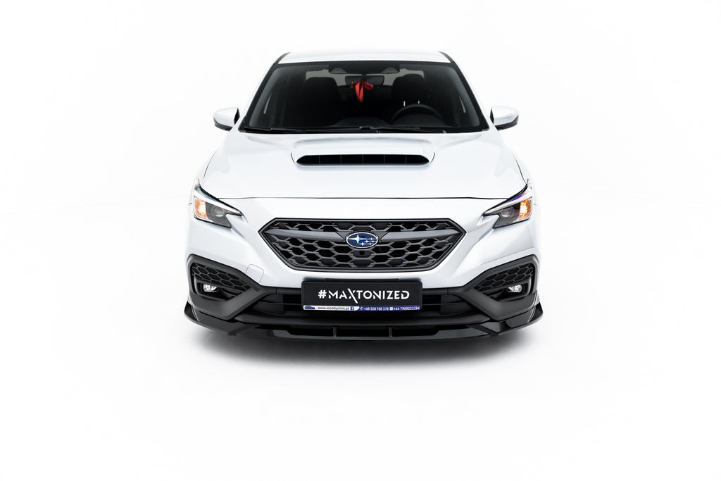 Maxton Design Street+ Spoilerlippe Front Ansatz V.2 passend für Subaru WRX STI Mk2 schwarz Hochglanz