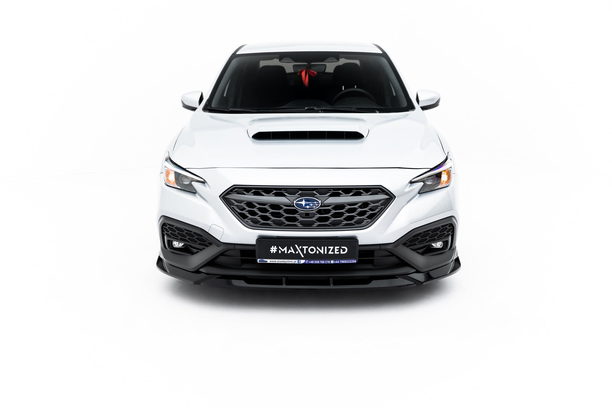 Maxton Design Street+ Spoilerlippe Front Ansatz V.2 passend für Subaru WRX STI Mk2 schwarz Hochglanz