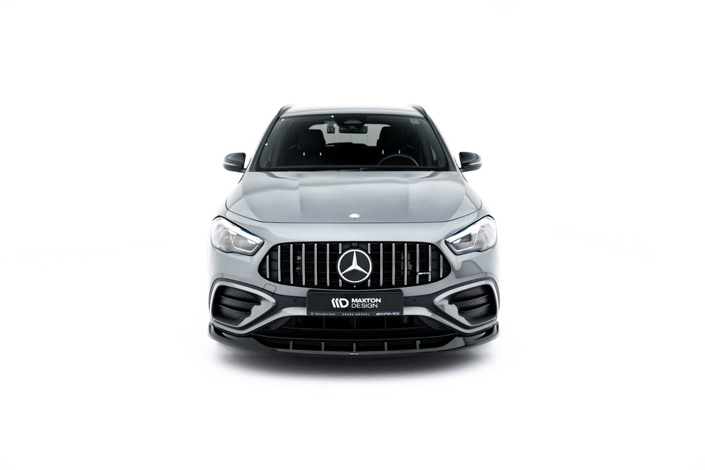 Maxton Design Street+ Spoilerlippe Front Ansatz V.2 passend für Mercedes-AMG GLA 35 H247 Facelift schwarz Hochglanz