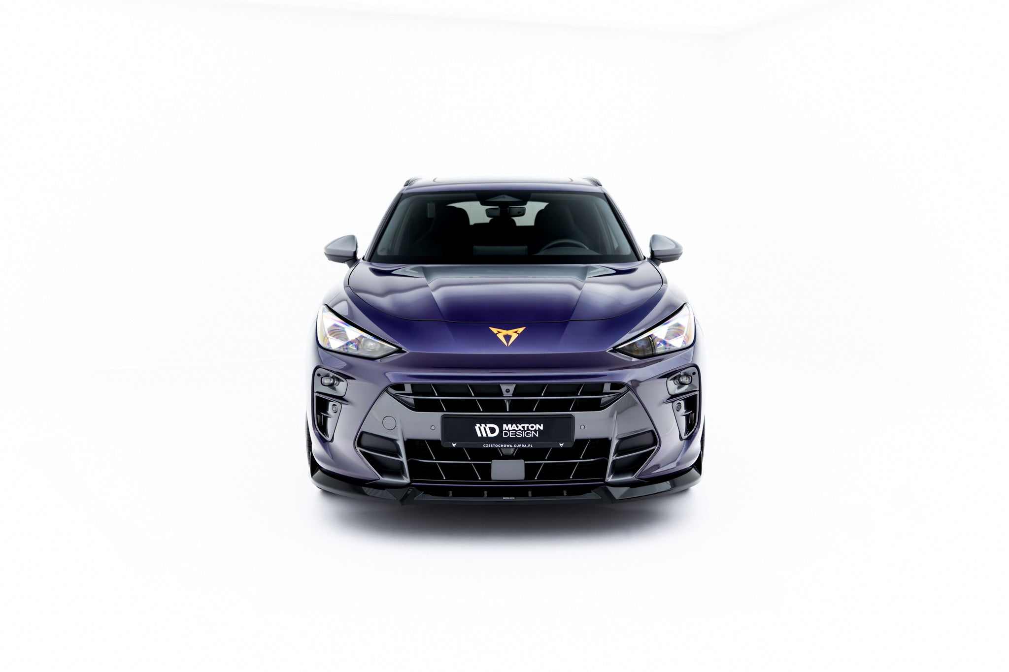 Maxton Design Street+ Spoilerlippe Front Ansatz V.1 passend für Cupra Terramar Mk1 schwarz Hochglanz