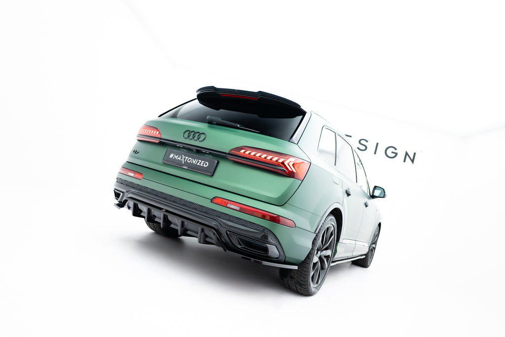 Maxton Design Street+ Mittlerer Diffusor RACE passend für Audi RSQ8 Mk1 Facelift schwarz Hochglanz