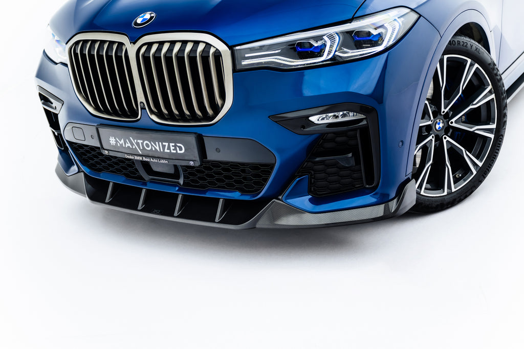 Maxton Design Prepreg Carbon Fiber Street+ Spoilerlippe Front Ansatz passend für BMW X7 M-Paket G07