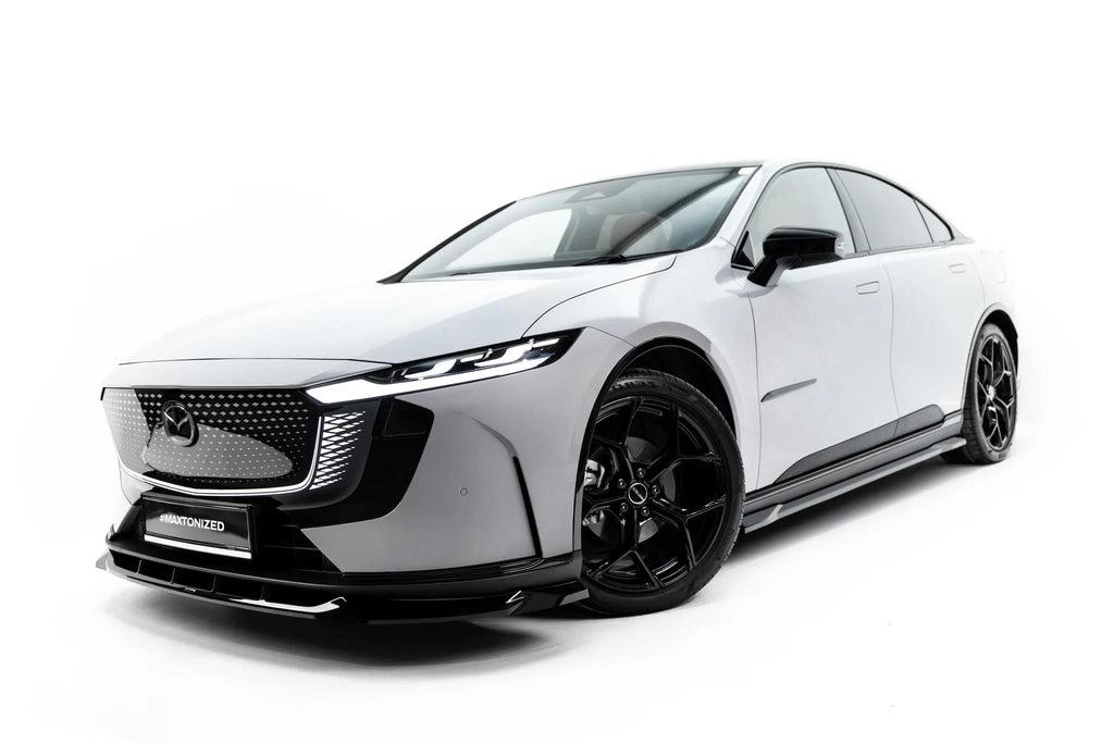 Maxton Design Street+ Seitenschweller Leisten für Mazda 6e Mk1 [2024-] | Schwarz Hochglanz | ABS-Kunststoff | mit TTG (eintragungsfrei)