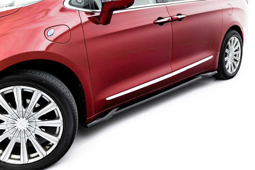 Maxton Design Street+ Seitenschweller Leisten V.2 passend für Chrysler Pacifica Mk2 schwarz Hochglanz