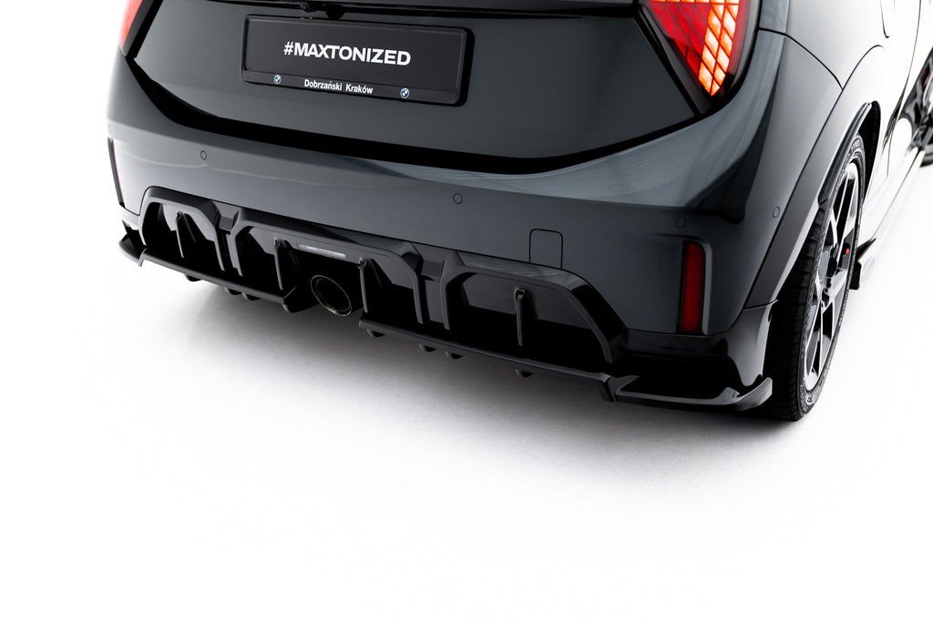 Maxton Design Street+ Mittlerer Diffusor RACE für Mini Cooper John Cooper Works F65 [2025-] | Schwarz Hochglanz | ABS-Kunststoff