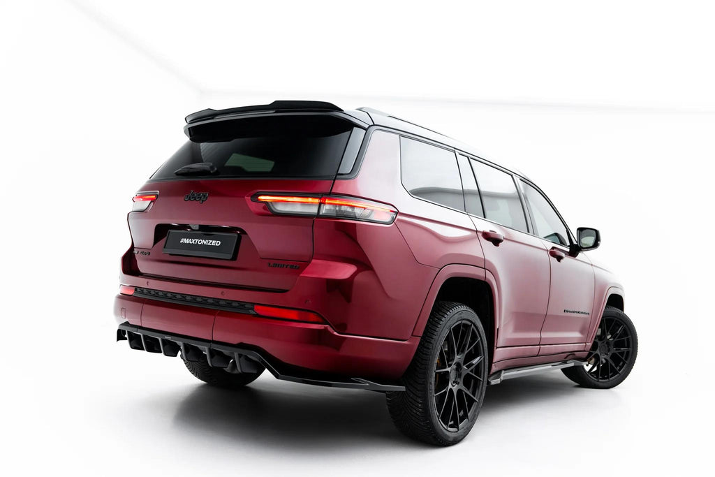 Maxton Design Street+ Mittlerer Diffusor RACE passend für Jeep Grand Cherokee L Mk5 schwarz Hochglanz