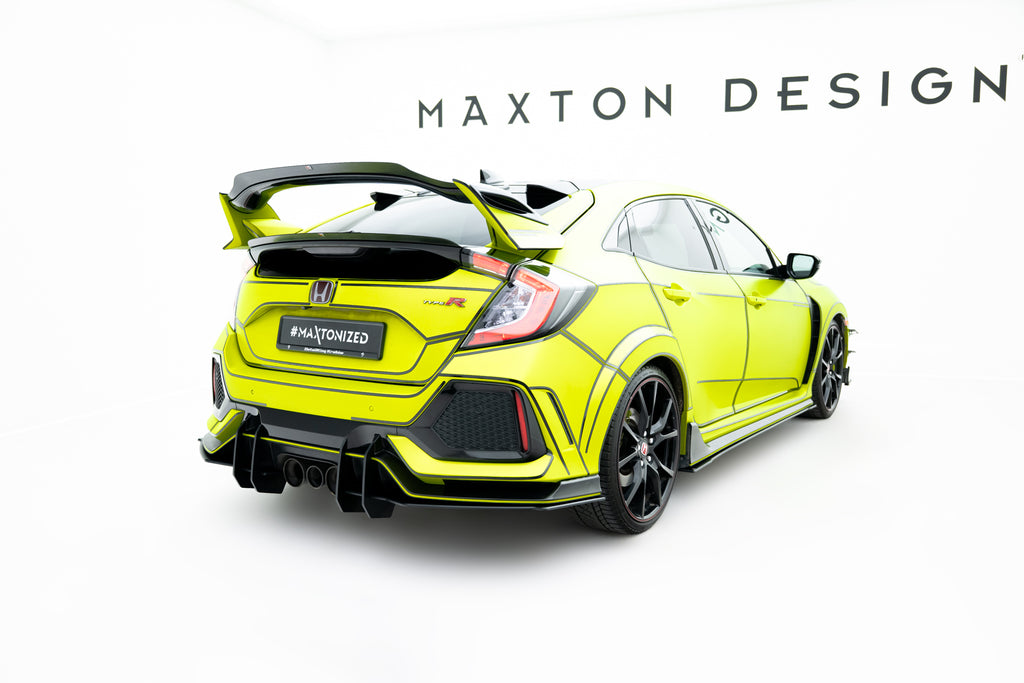 Maxton Design Robuste Racing Diffusor Heck Ansatz V.2 passend für Honda Civic Type-R Mk10 / Mk10 Facelift