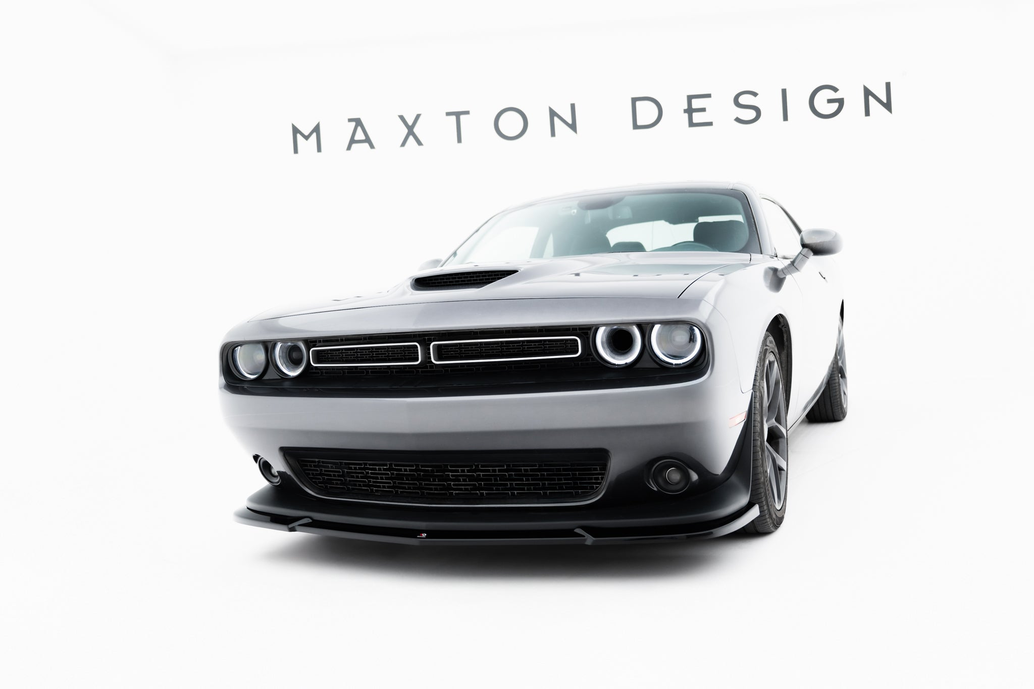 Maxton Design Street+ Spoilerlippe Front Ansatz passend für Dodge Challenger GT Mk3 Facelift schwarz Hochglanz