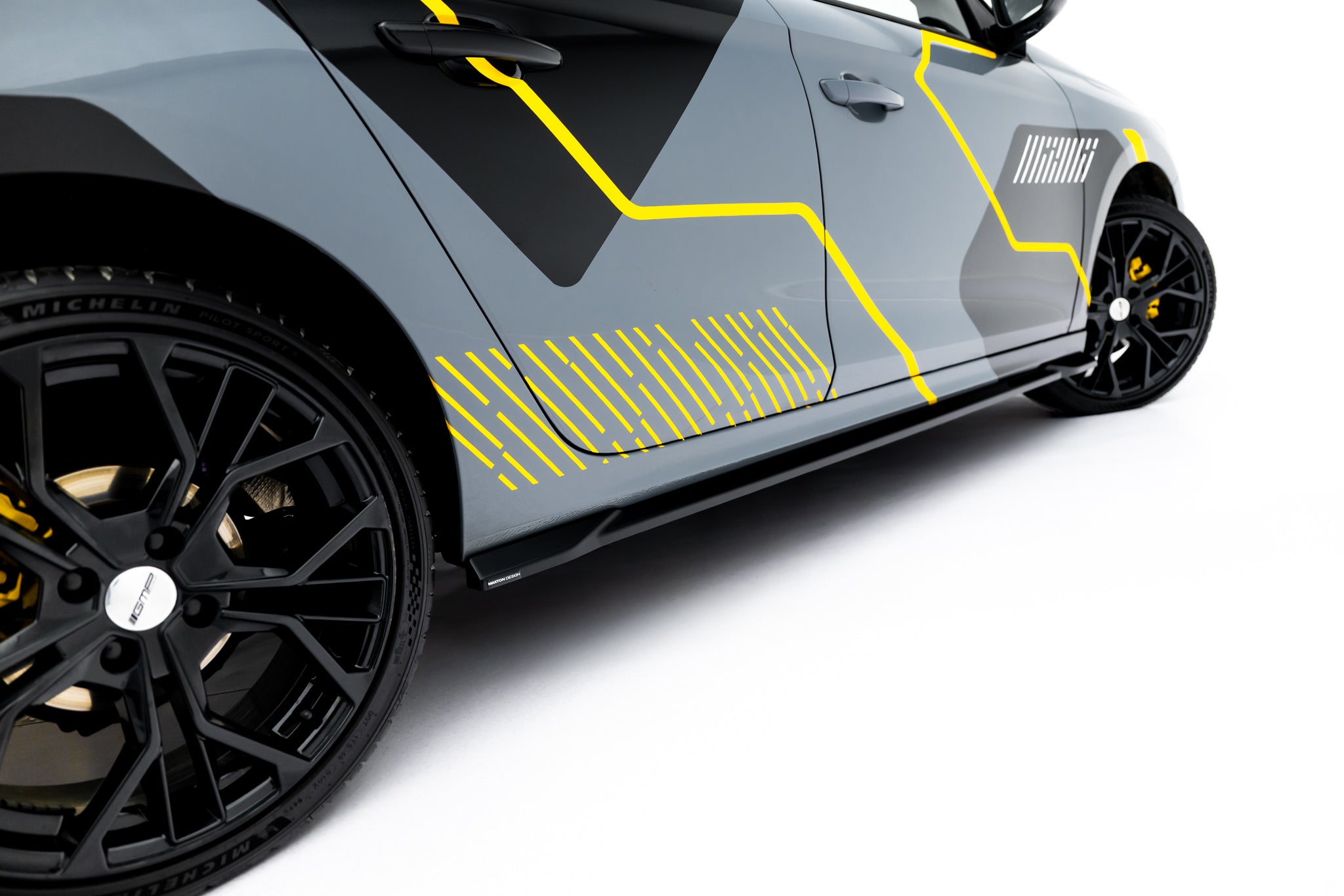 Maxton Design Street+ Seitenschweller Leisten passend für Opel Corsa F Facelift (Mk6 Facelift) schwarz Hochglanz