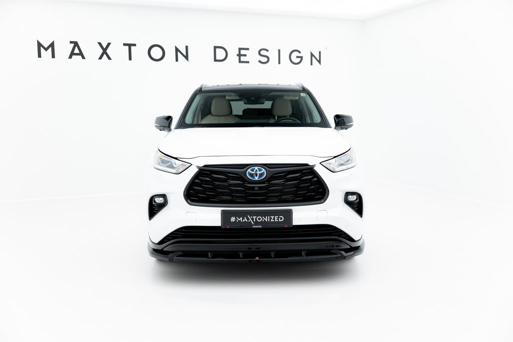 Maxton Design Street+ Spoilerlippe Front Ansatz V.2 passend für Toyota Highlander Mk4 schwarz Hochglanz