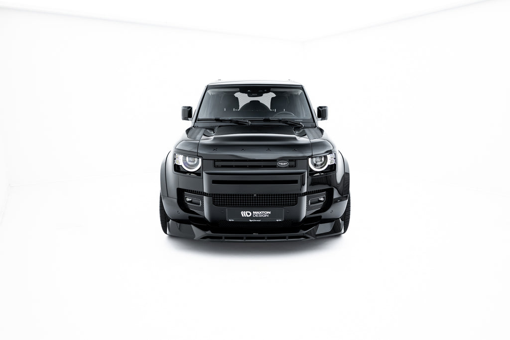 Maxton Design Street+ Spoilerlippe Front Ansatz passend für Land Rover Defender Mk4 schwarz Hochglanz
