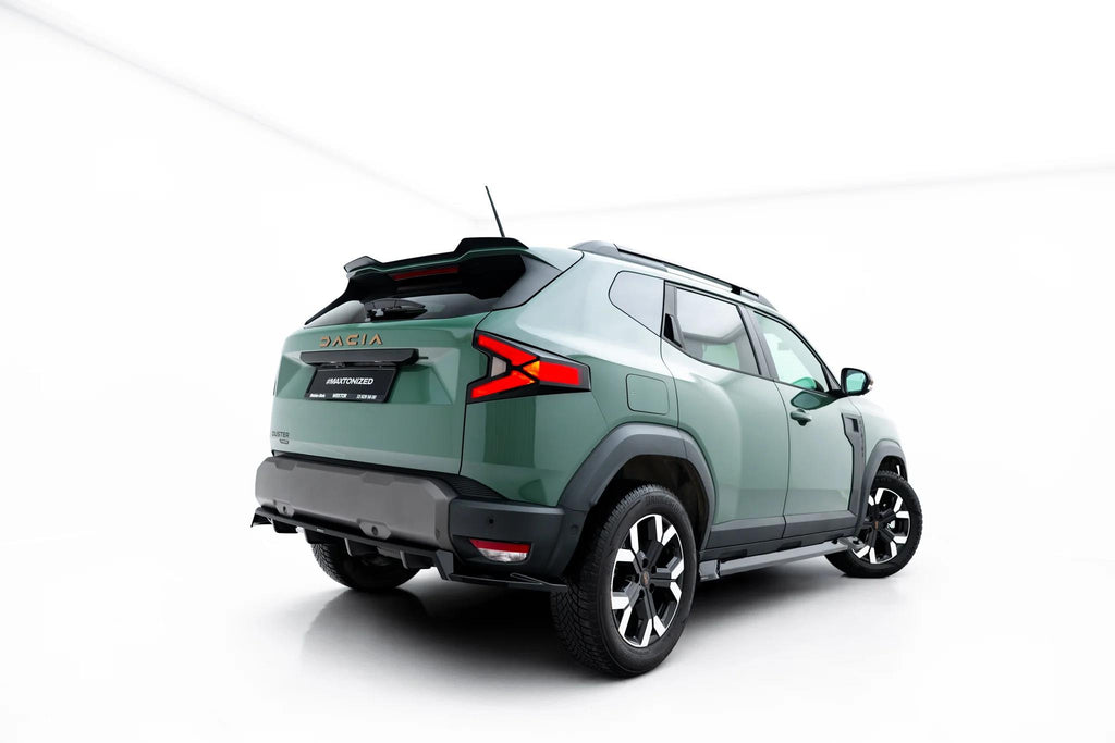 Maxton Design Street+ Mittlerer Diffusor Race Passend für Dacia Duster Mk3 Schwarz Hochglanz