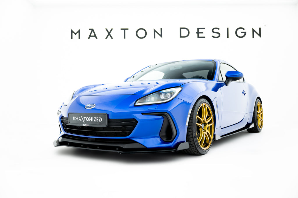 Maxton Design Front Stoßstange Flaps passend für Flaps Subaru BRZ Mk2 schwarz Hochglanz