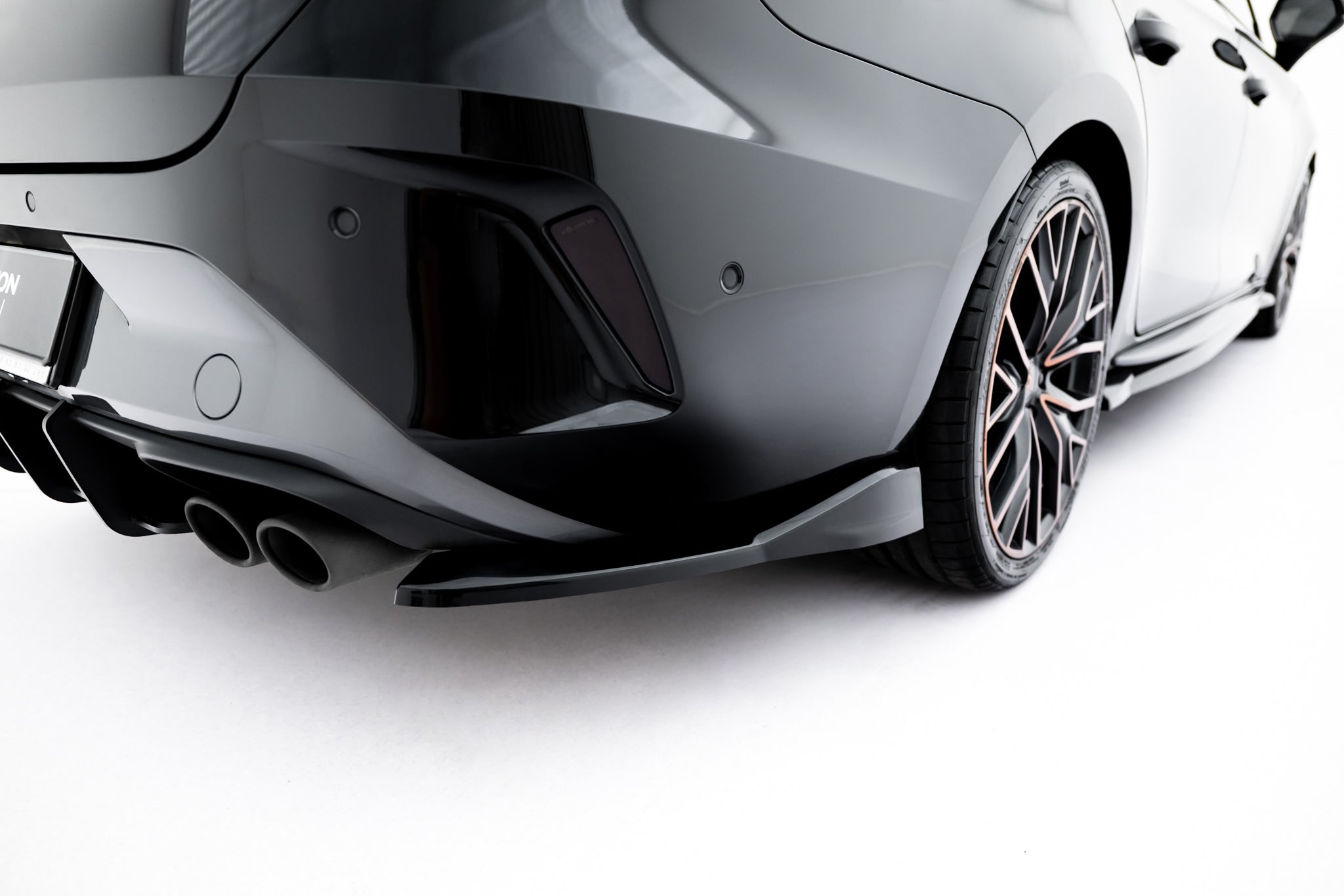 Maxton Design Heck Ansatz Flaps Diffusor V.3 passend für Cupra Leon ST Mk1 Facelift schwarz Hochglanz
