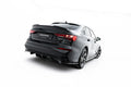 Maxton Design Street+ Mittlerer Diffusor Race Passend für Audi A3 Limousine 8Y Facelift Schwarz Hochglanz
