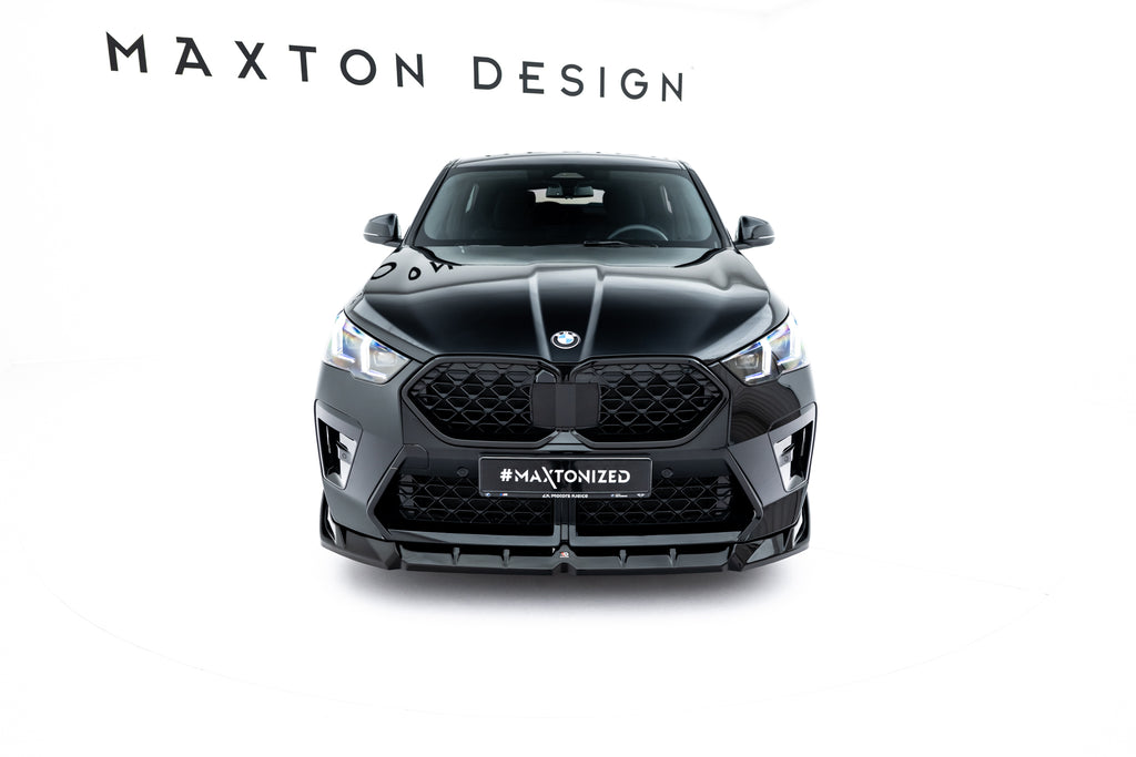 Maxton Design Street+ Spoilerlippe Front Ansatz passend für BMW X2 M-Paket / iX2 U10 schwarz Hochglanz