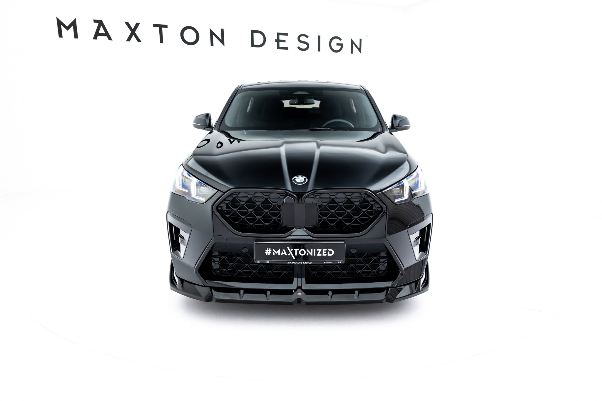 Maxton Design Street+ Spoilerlippe Front Ansatz passend für BMW X2 M-Paket / iX2 U10 schwarz Hochglanz