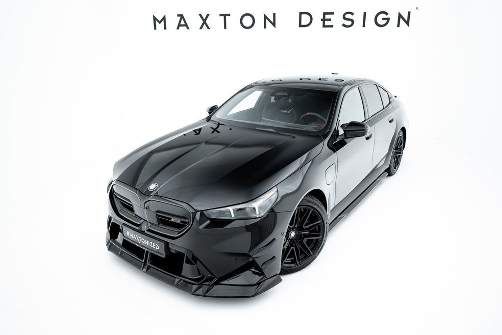 Maxton Design Street+ Spoilerlippe Front Ansatz V.1 passend für BMW M5 Limousine / Touring G90 schwarz Hochglanz