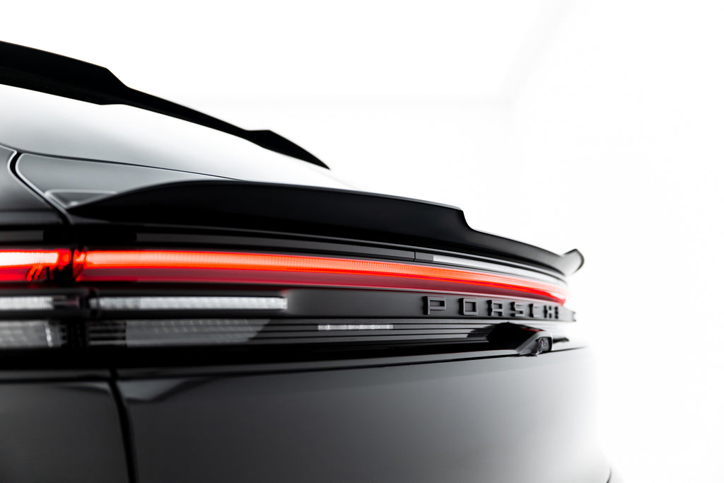 Maxton Design Niedriger Spoiler CAP passend für Porsche Macan EV Mk1 schwarz Hochglanz