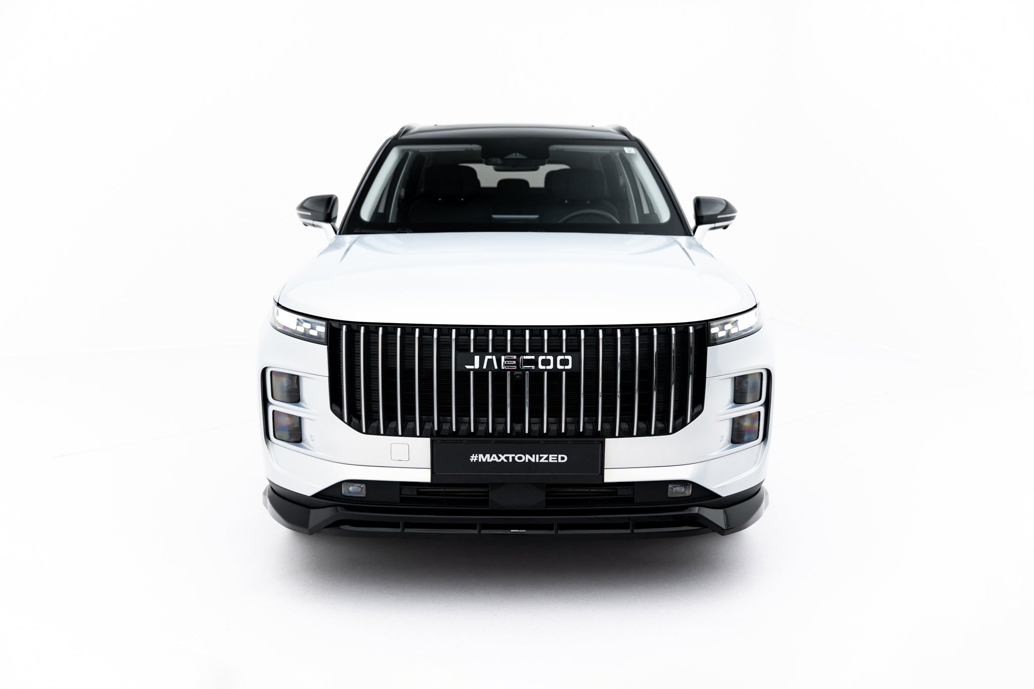 Maxton Design Street+ Spoilerlippe Front Ansatz passend für Jaecoo 7 Mk1 schwarz Hochglanz