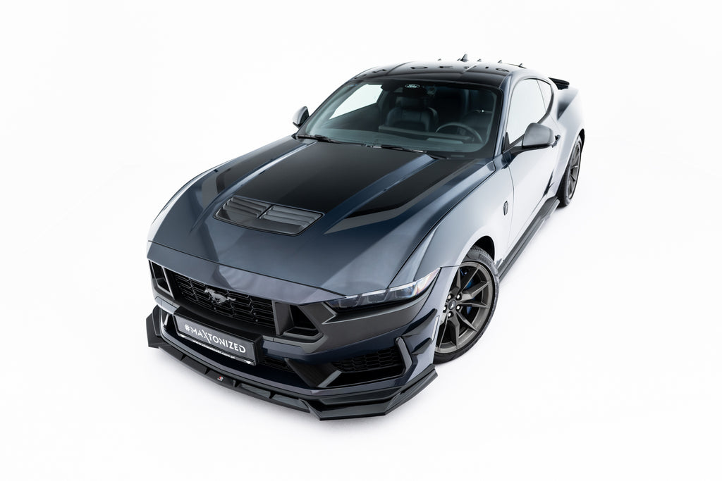 Maxton Design Street+ Spoilerlippe Front Ansatz V.1 passend für Ford Mustang Dark Horse Mk7 schwarz Hochglanz